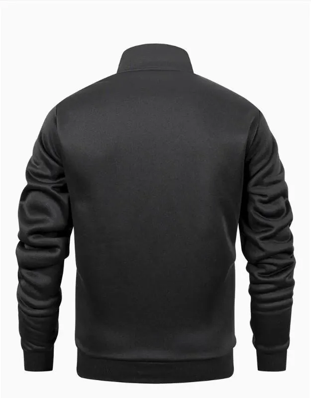 2 Pcs Men’s Fleece Plain Zipper Winter Tracksuit