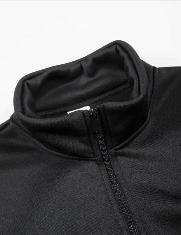 2 Pcs Men’s Fleece Plain Zipper Winter Tracksuit