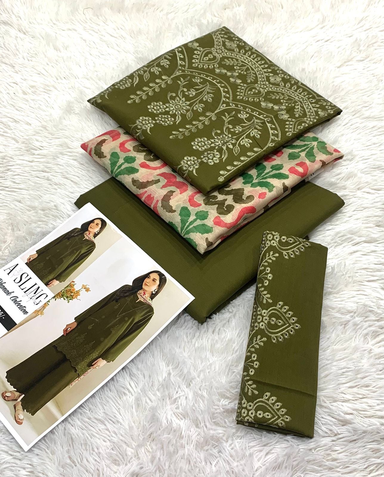 ASLING 3pcs Printed Lawn Collection