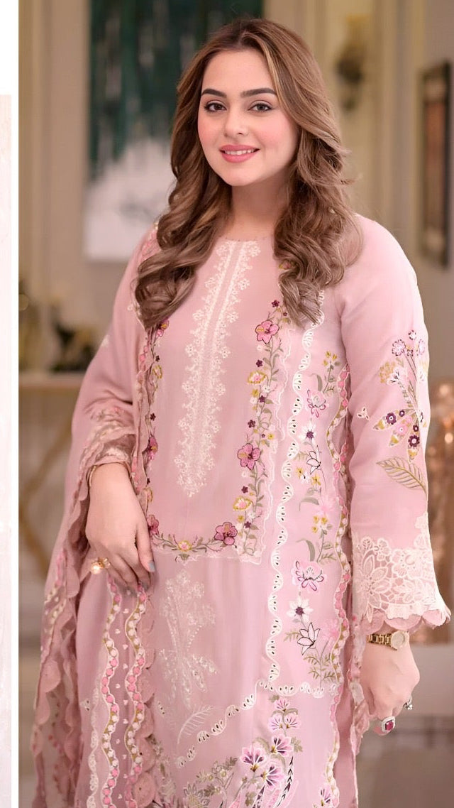 Aneelas 3pc embroidered lawn